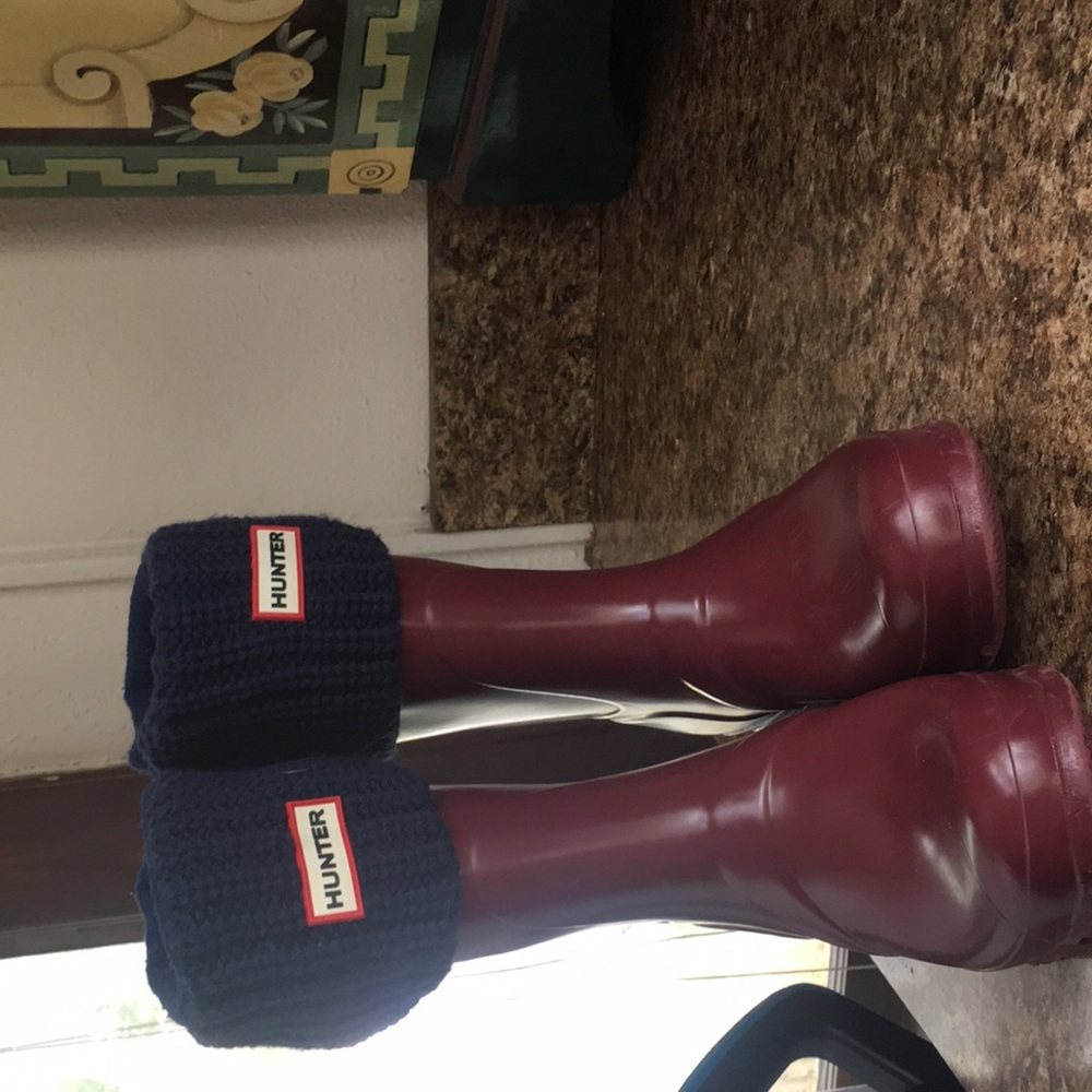 DarK Blue Knit Hunter Boot Socks